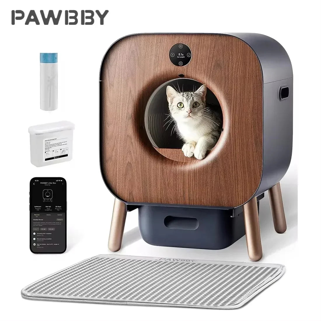 P1 Ultra Smart Automatic Litter Box Self-cleaning litter box,TÜV certification,App control, Extra Large for Multiple Cats