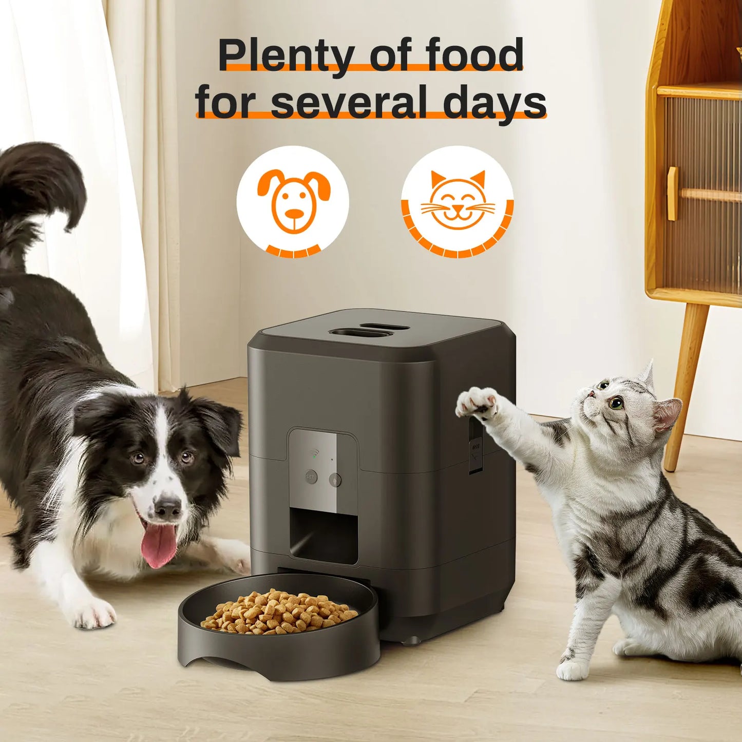 Smart Pet Feeder – Automatischer Futterspender für Katzen & Hunde mit Timer und Portionskontrolle** 🐾🍽️