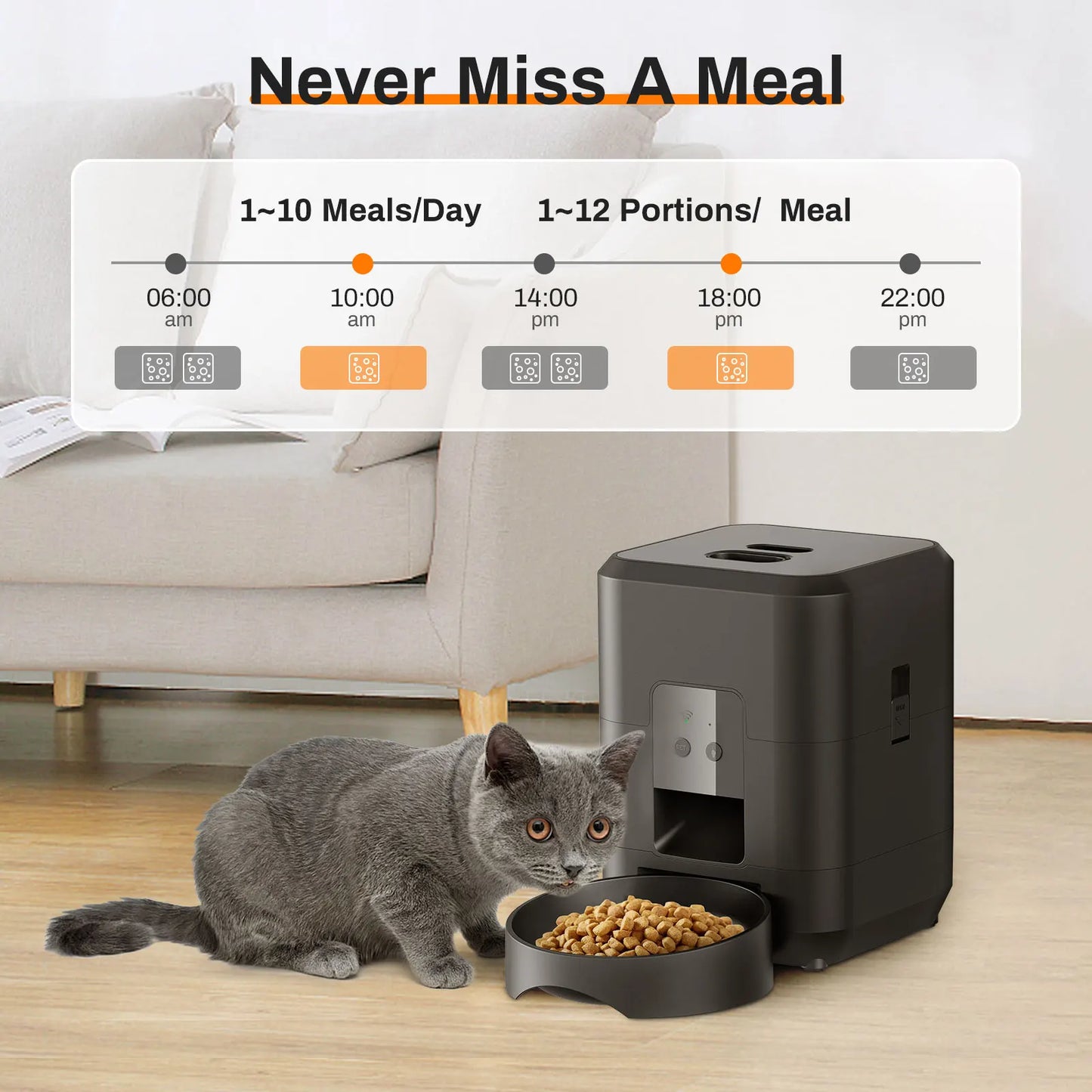 Smart Pet Feeder – Automatischer Futterspender für Katzen & Hunde mit Timer und Portionskontrolle** 🐾🍽️