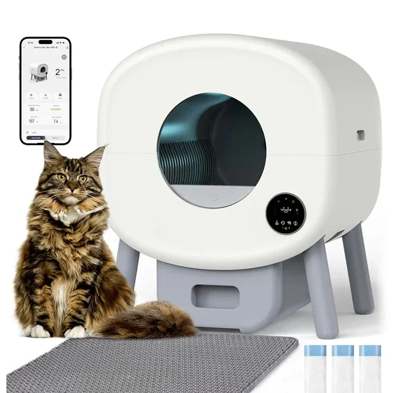 Automatic Cat Toilet Anti-splash Cat Litter Box One-click Cleaning and Shoveling Excrement Electric Smart Cat