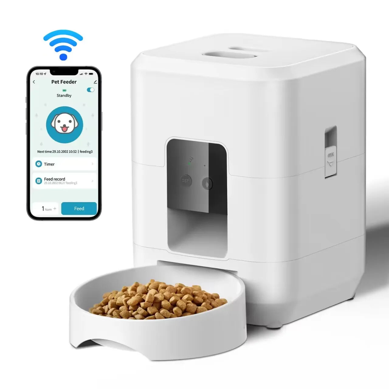 Smart Pet Feeder – Automatischer Futterspender für Katzen & Hunde mit Timer und Portionskontrolle** 🐾🍽️